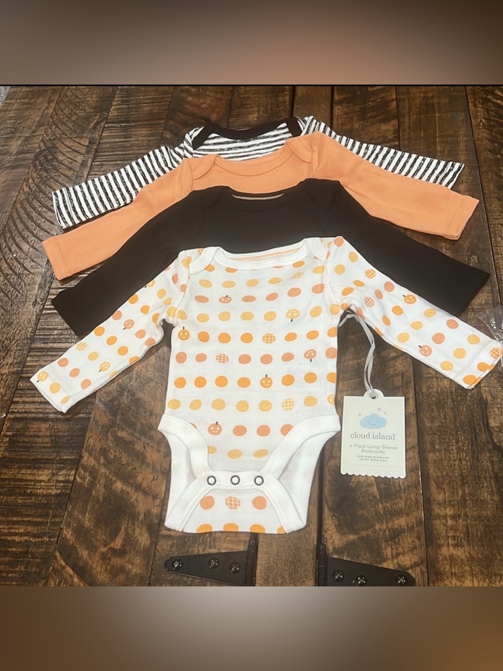 Fall Onesie Halloween pumpkin bodysuit bundle size 0-3 months